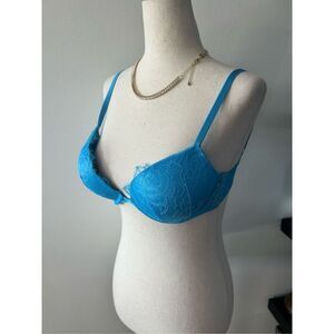 Victoria’s Secret push-up bra lace blue size 34B